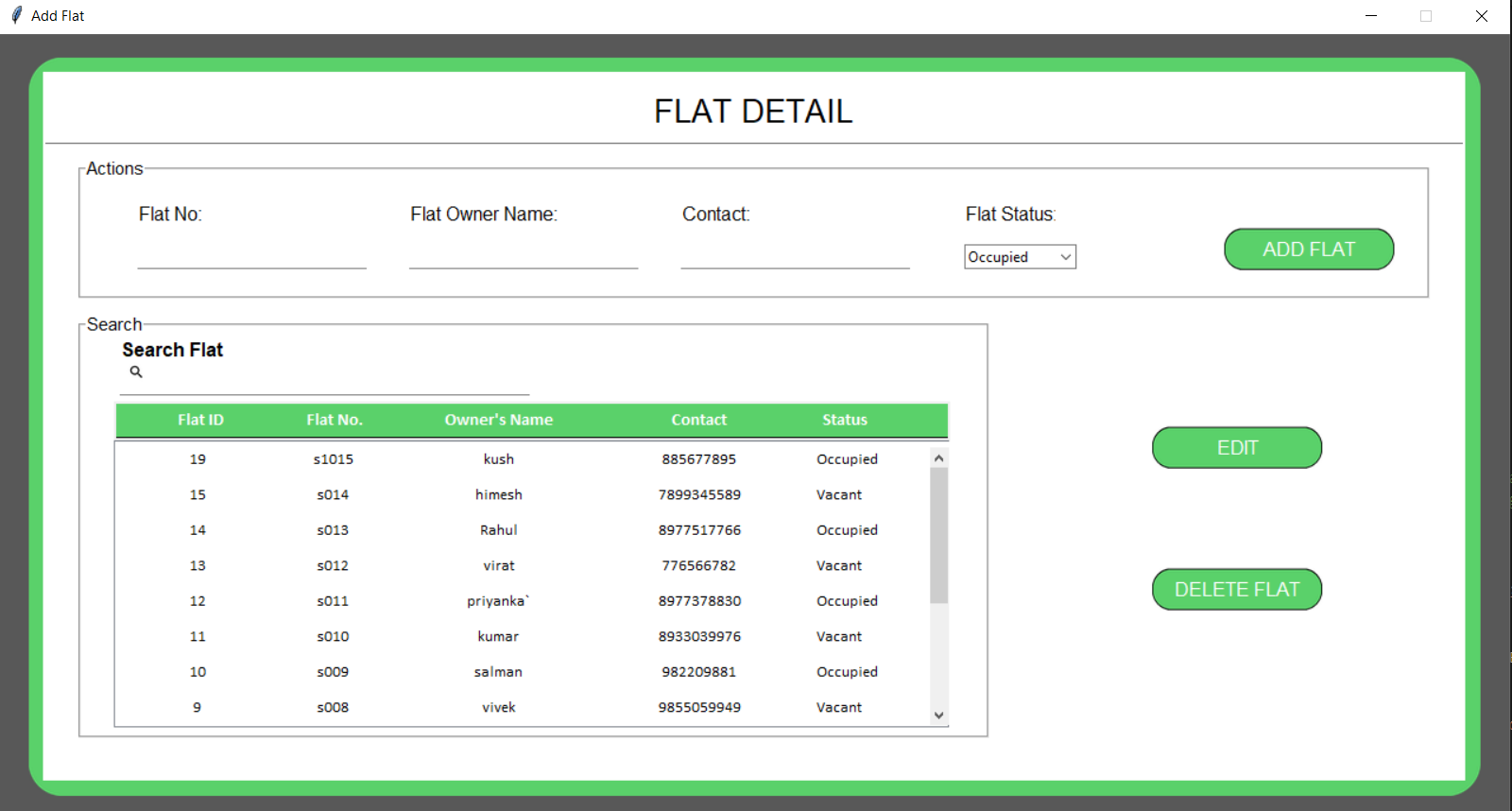 Add Flat