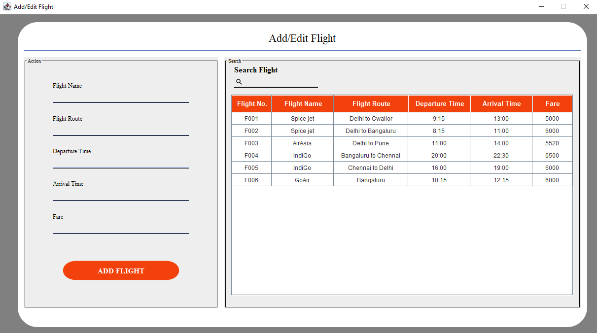 Add Flight