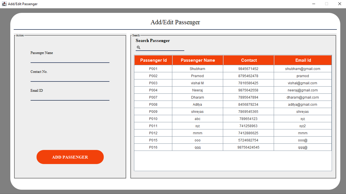 Add Passenger