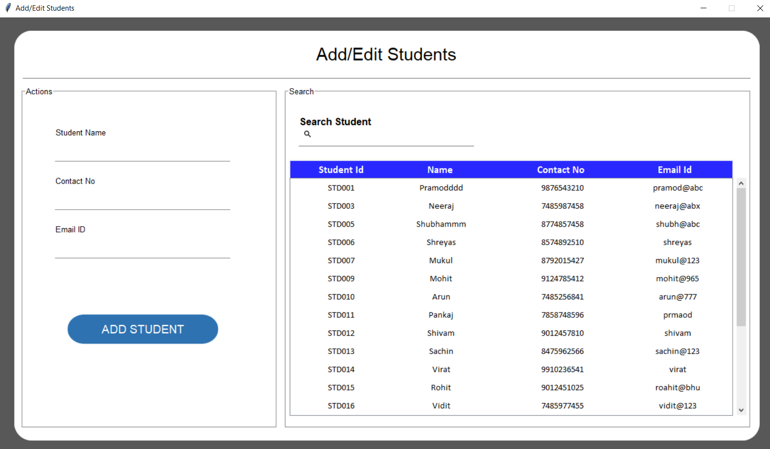 Add Student