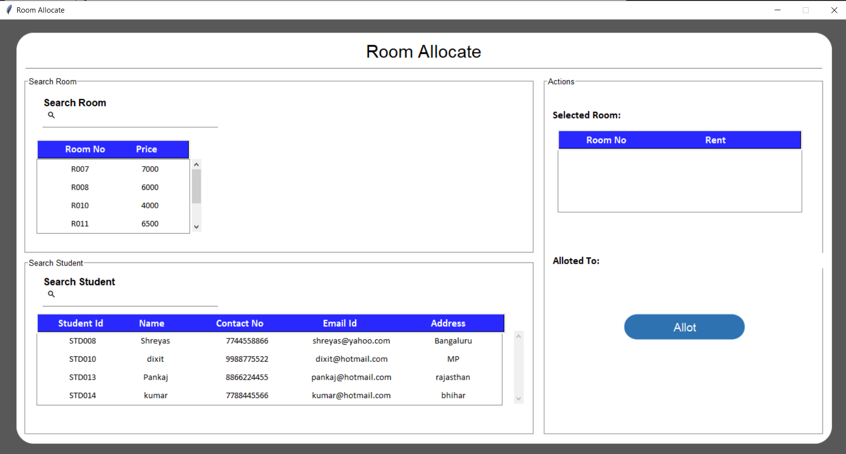 Allot Room