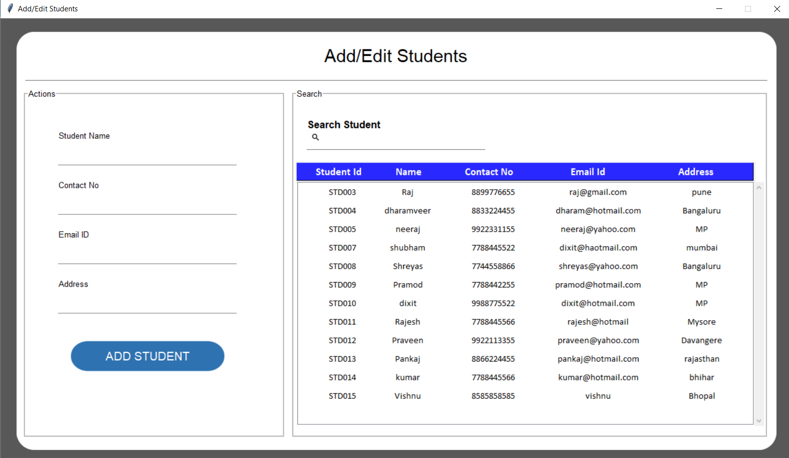 Add Student