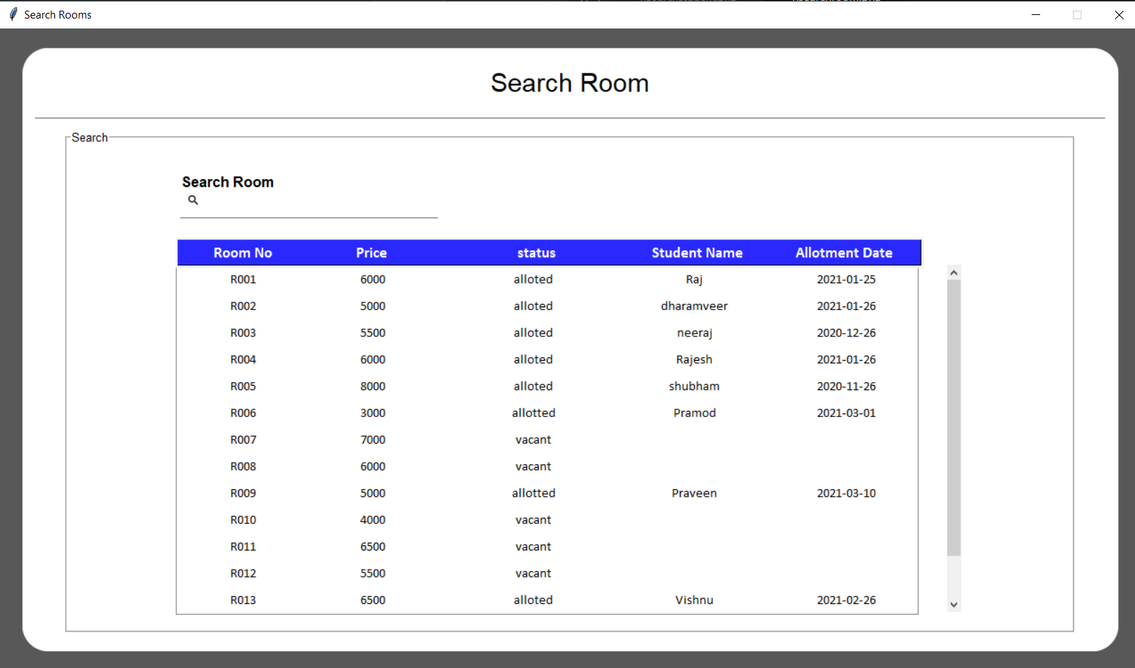 Search Room
