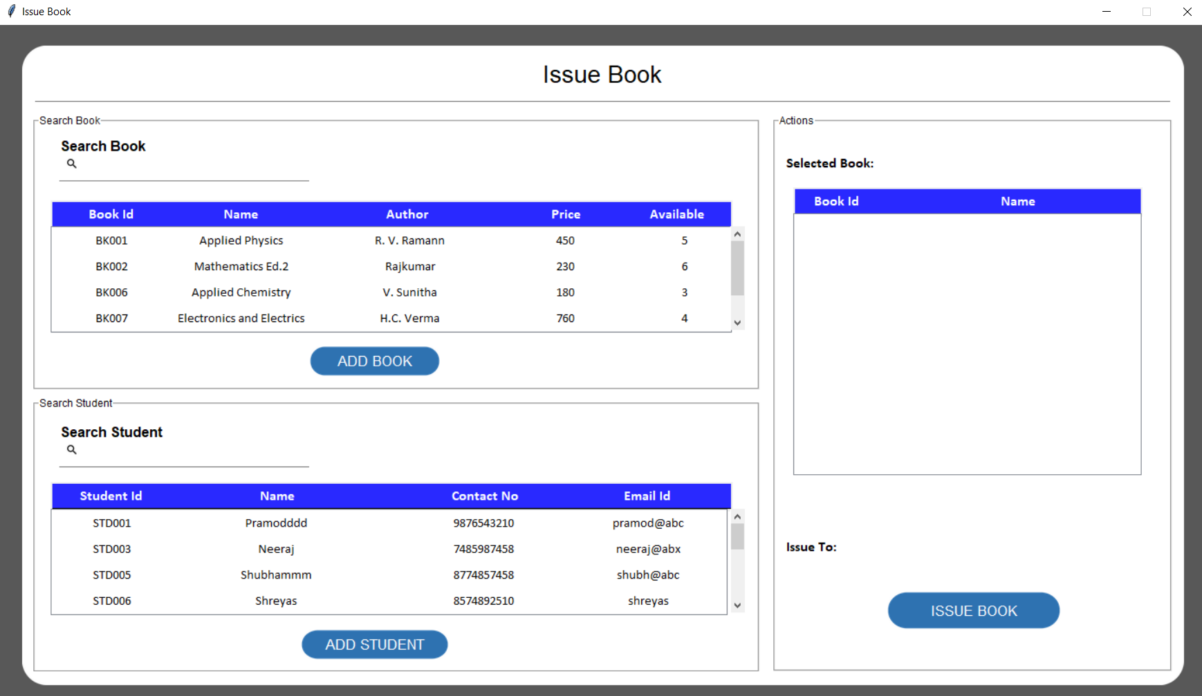 Issue Book
