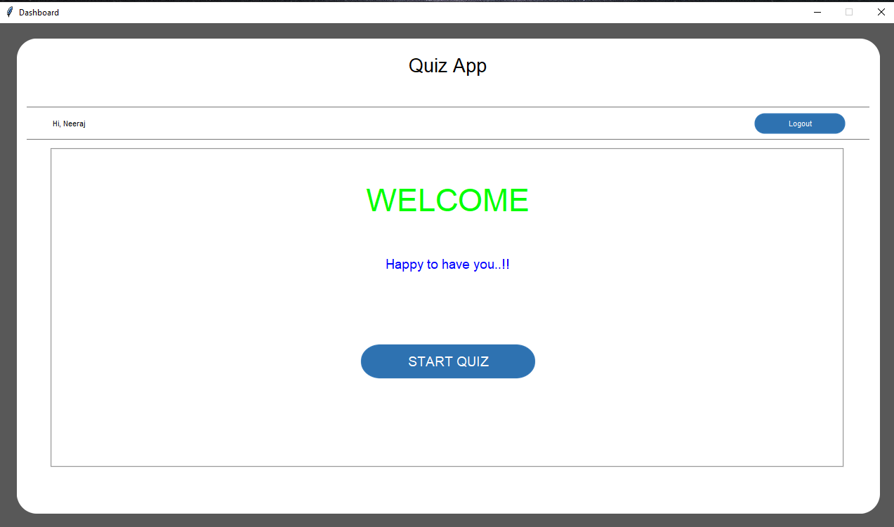Quiz Dashboard