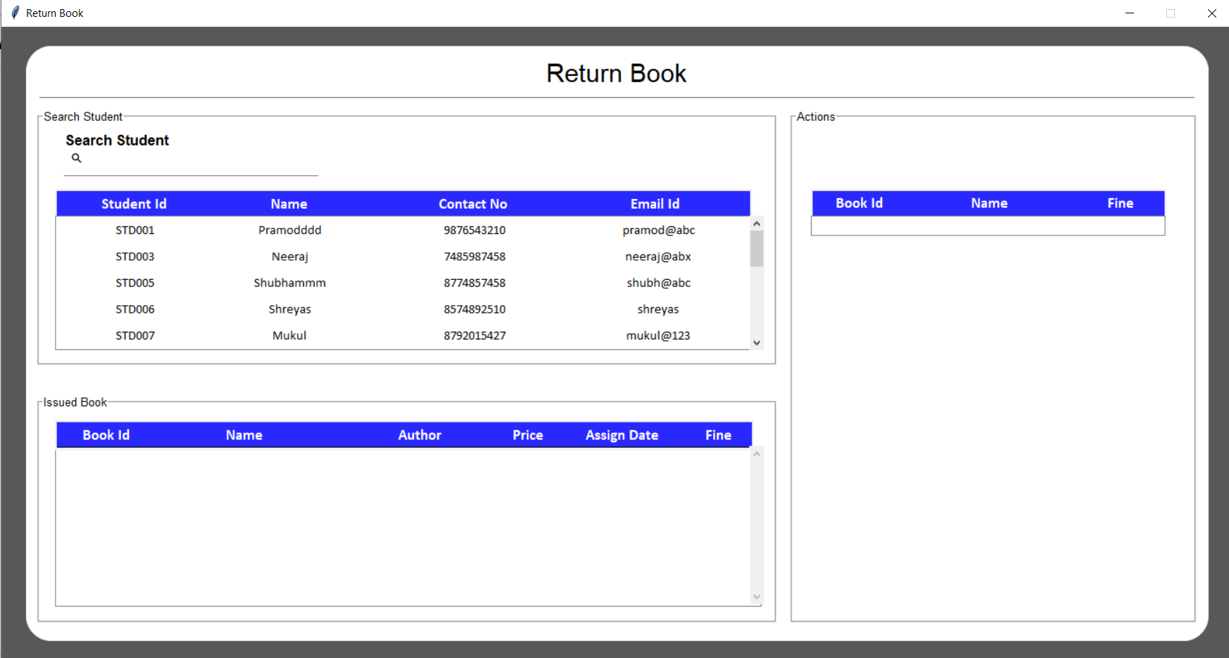 Return Book